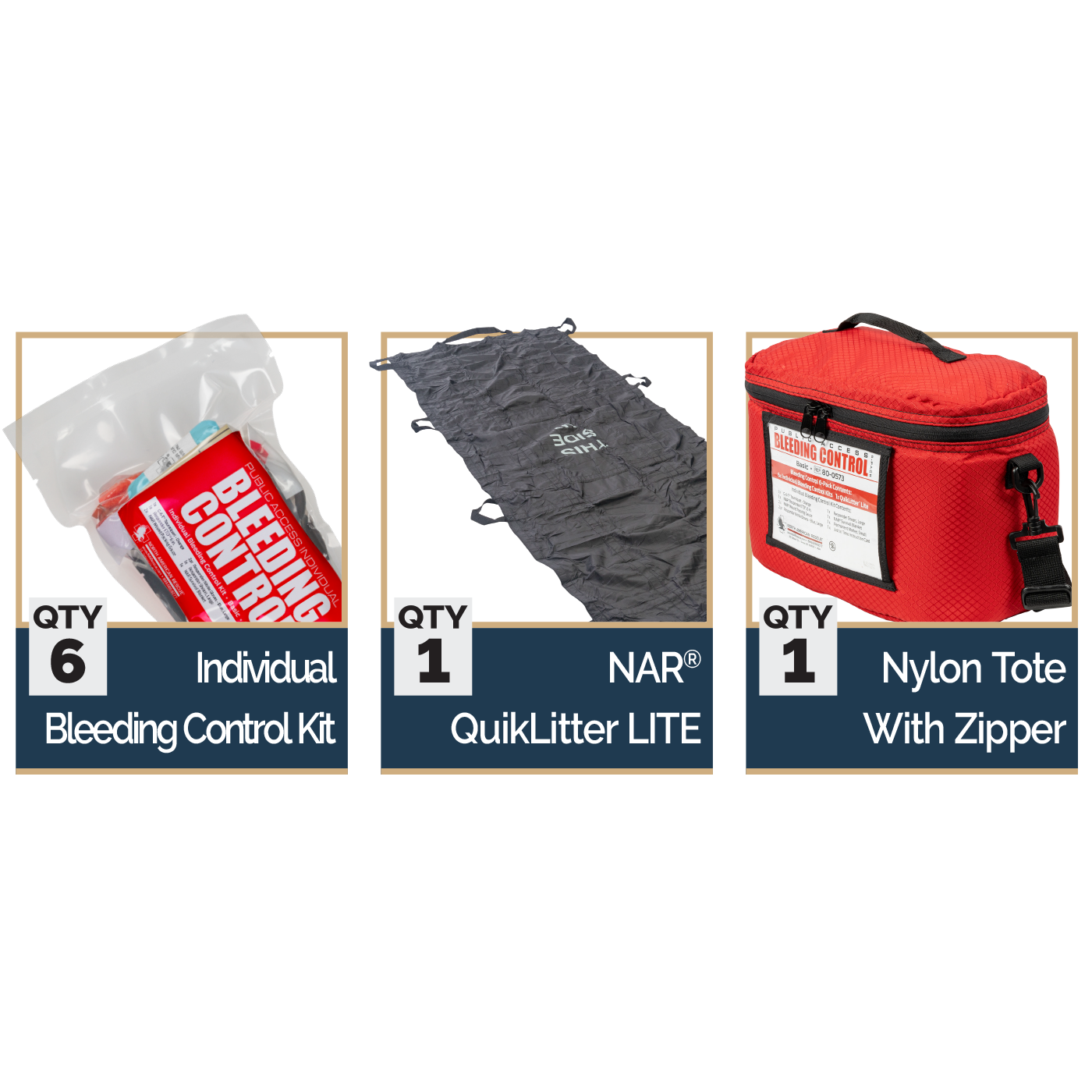 Public Access Bleeding Control 6-Pack – Vacuum Sealed