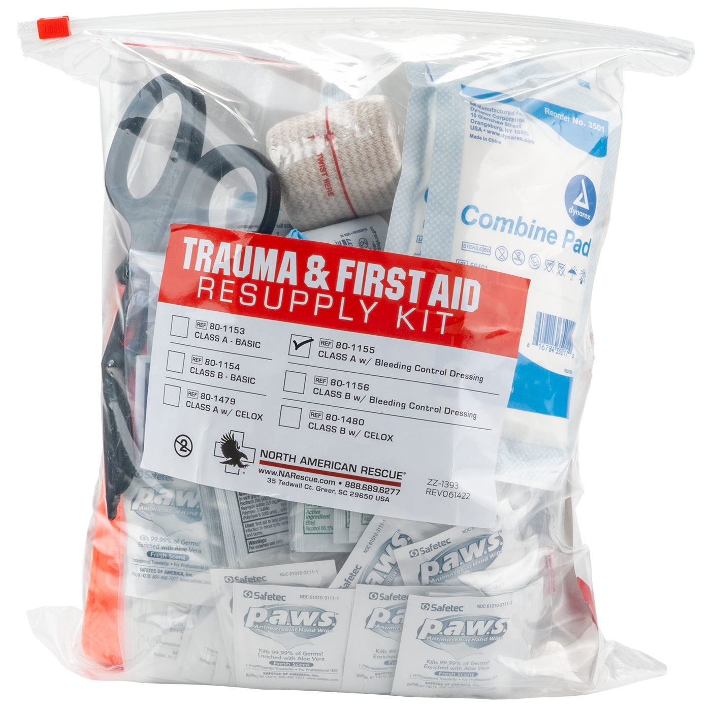 Trauma and First Aid Resupply Kit – Class A with Bleeding Control
