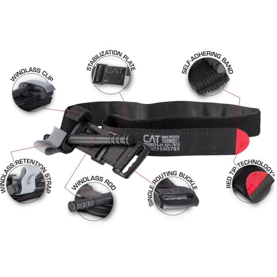 Black GEN 7 C-A-T® Tourniquet with Rigid Case