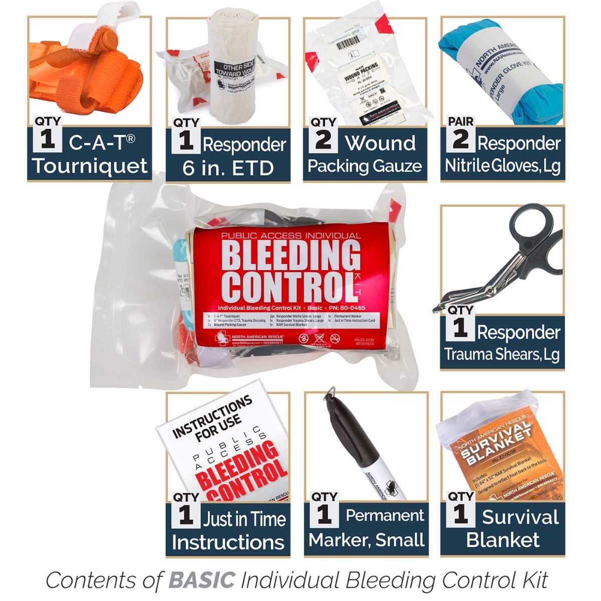 Public Access Bleeding Control 6-Pack – Vacuum Sealed