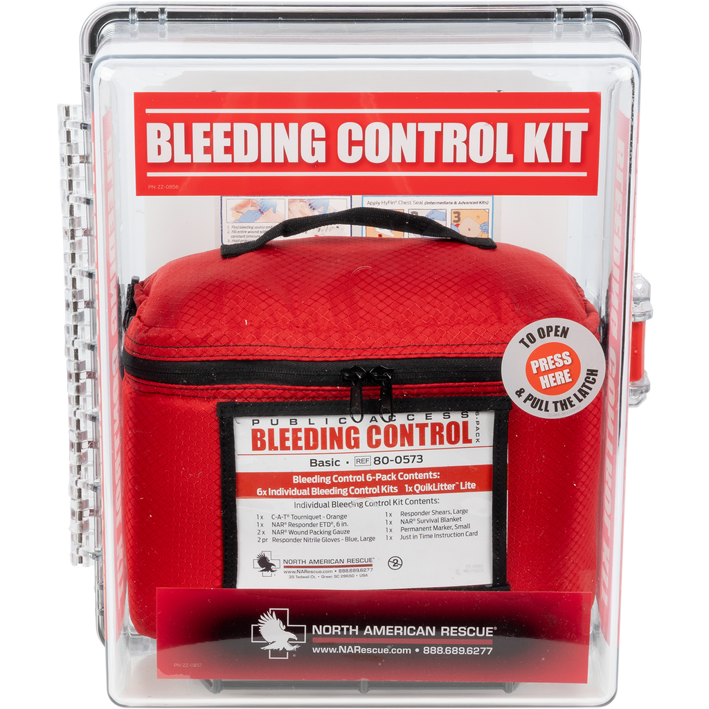 Public Access Bleeding Control Station – 6-Pack Vacuum Sealed